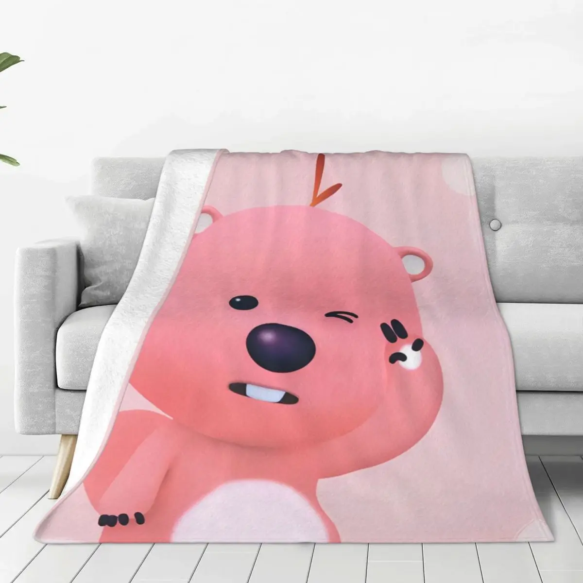 Zanmang Loopy Distress Cartoon Blankets Cute Kawaii Plush Awesome Soft Throw Blankets for Home Spring/Autumn