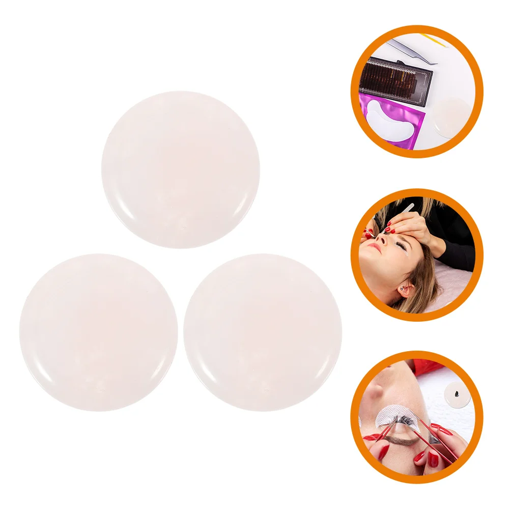 3 Pcs Eyelash Crystal Spacers Accessories Tray Tool for False Lashes Glue Rubber Pad Jade Extension Tools Grafting Pallet Fake