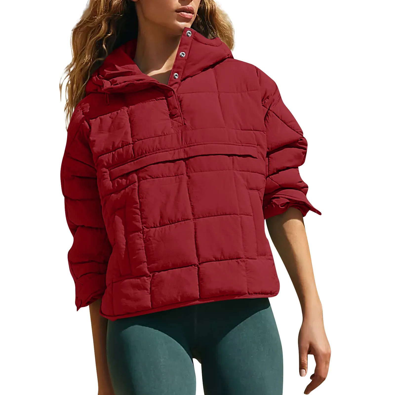 Quilted Jackets For Women Lightweight Long Sleeve Button Down Jacket Warm Winter Coat Outerwear With Pockets Ropas De Mujeres