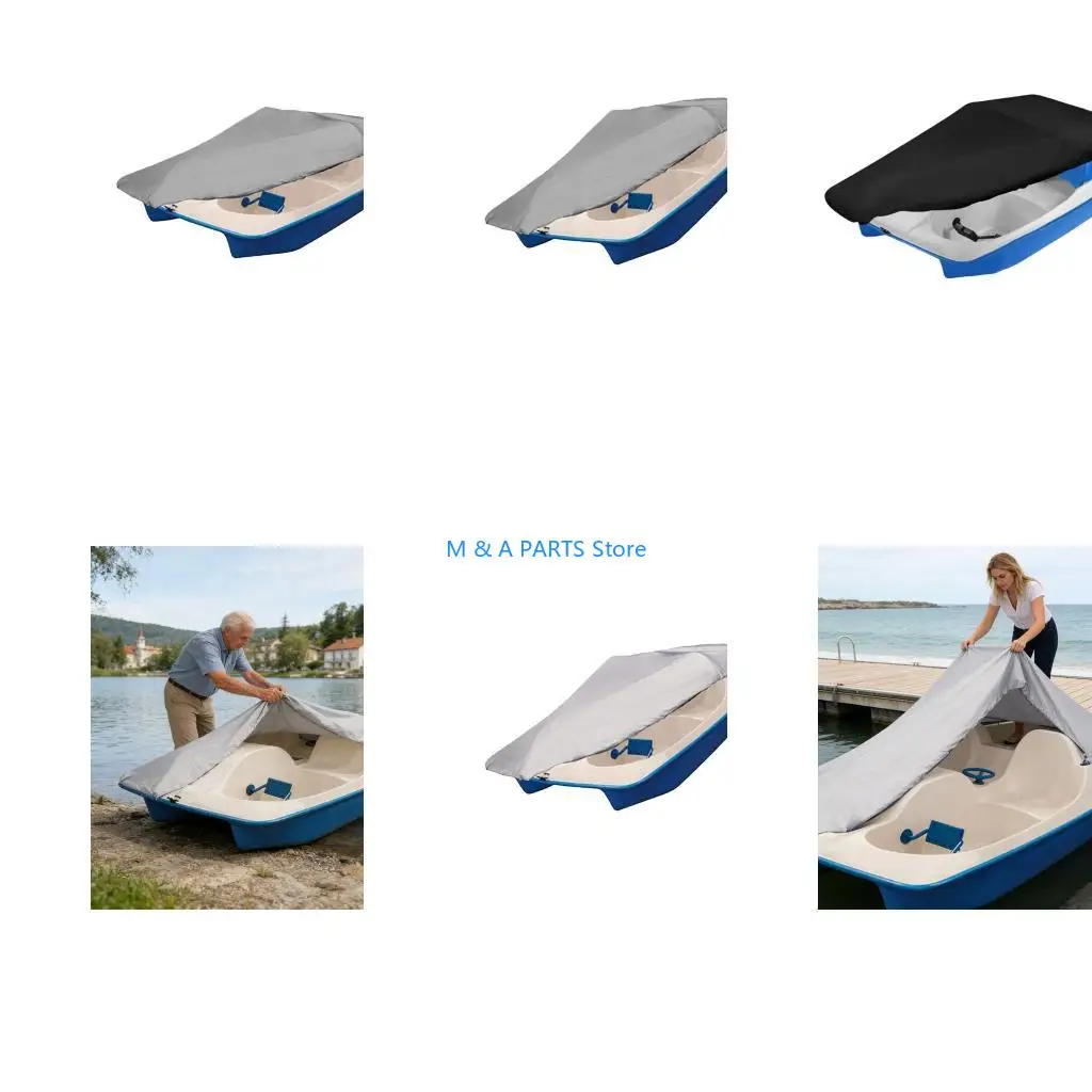 U1JF Year Round Boat Cover With Reinforced Edges And Elastic Hems For Secure Fit And Long Lasting Use