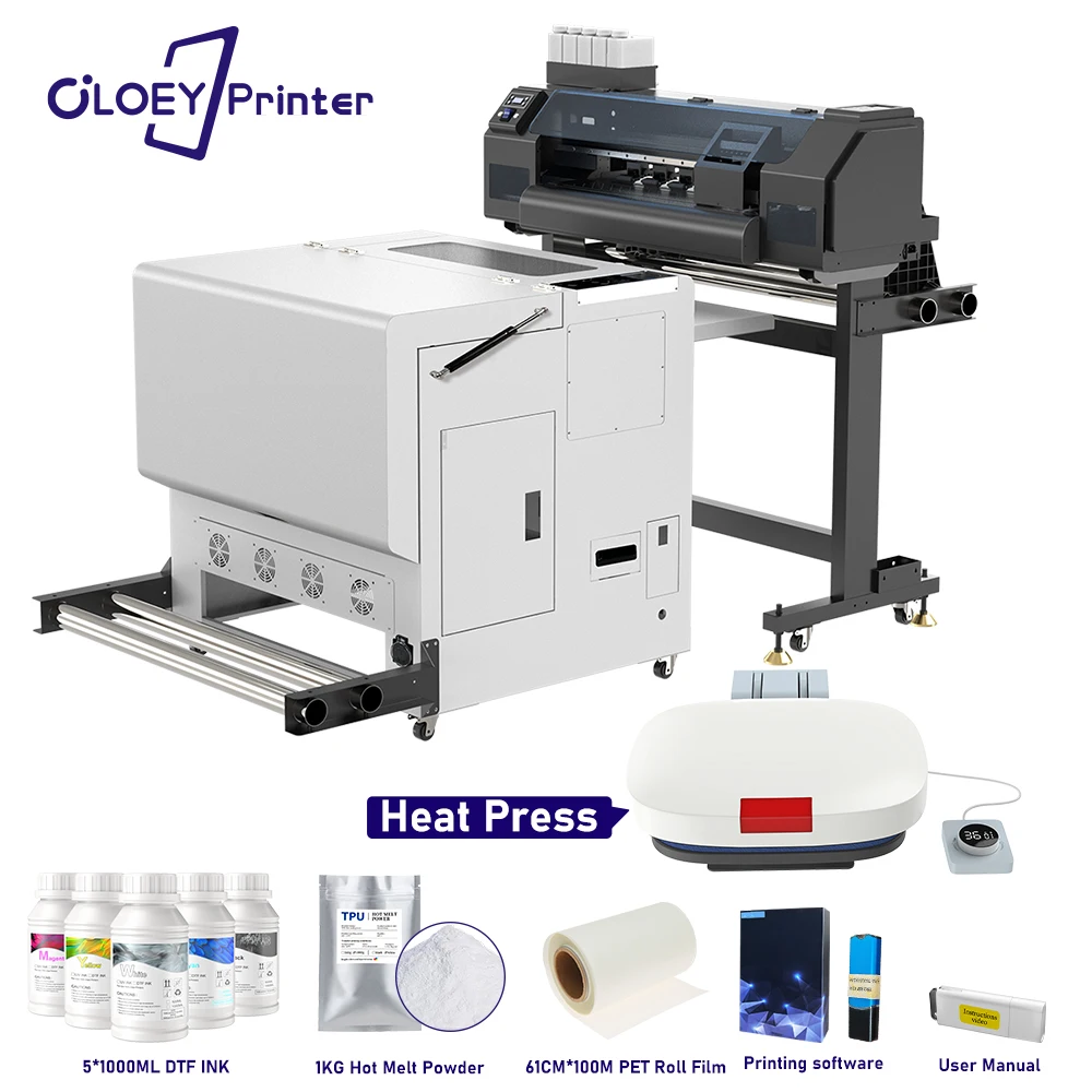 A1 DTF Printer  impresora A1 DTF 60CM T-shirt Printing Machine High speed XP600 dtf printers For T-Shirt Hoodies Fabric