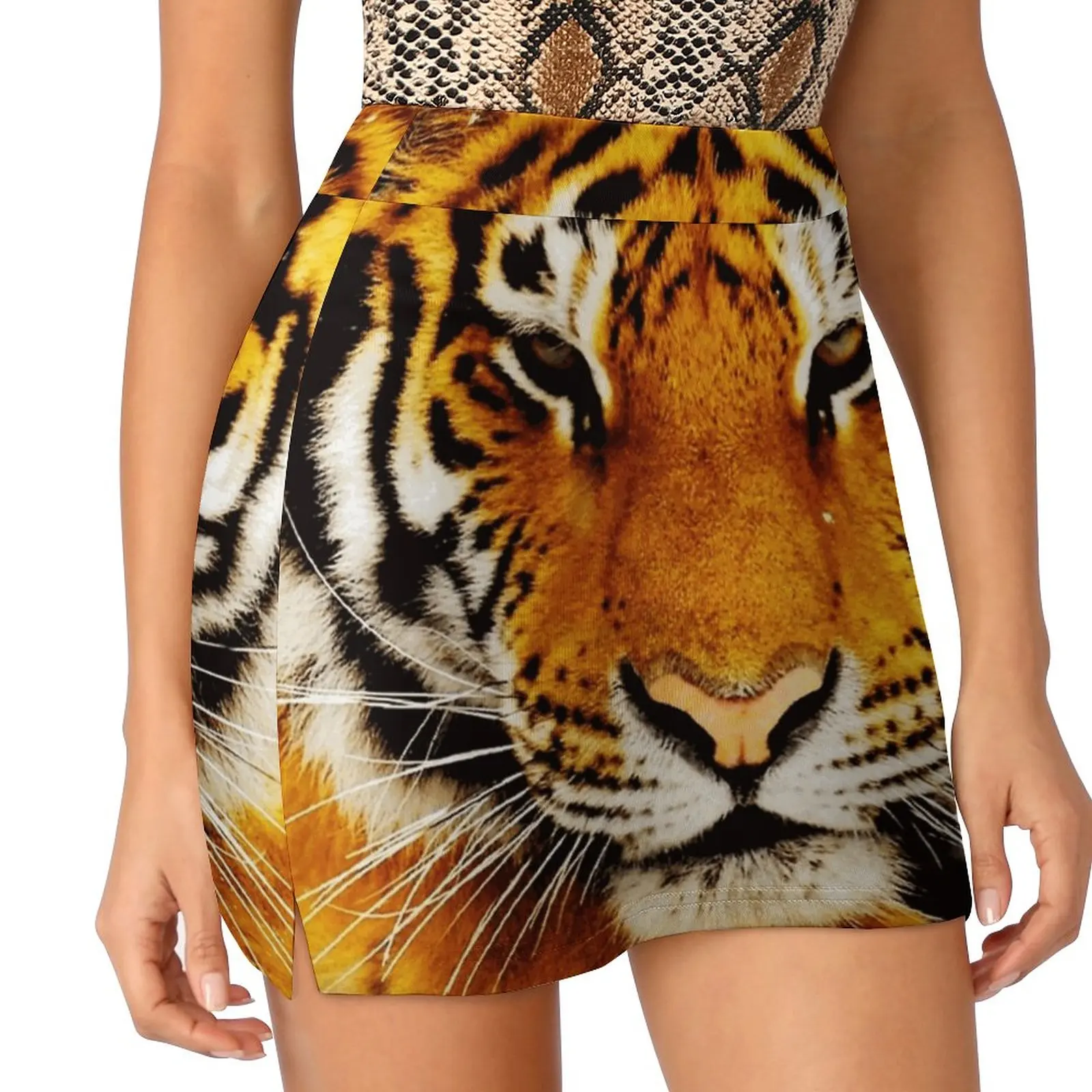 

Siberian Tiger Women's skirt Sport Skort Skirt With Pocket Fashion Korean Style Skirt 4Xl Skirts Tiger Tigers Big Cats Wild