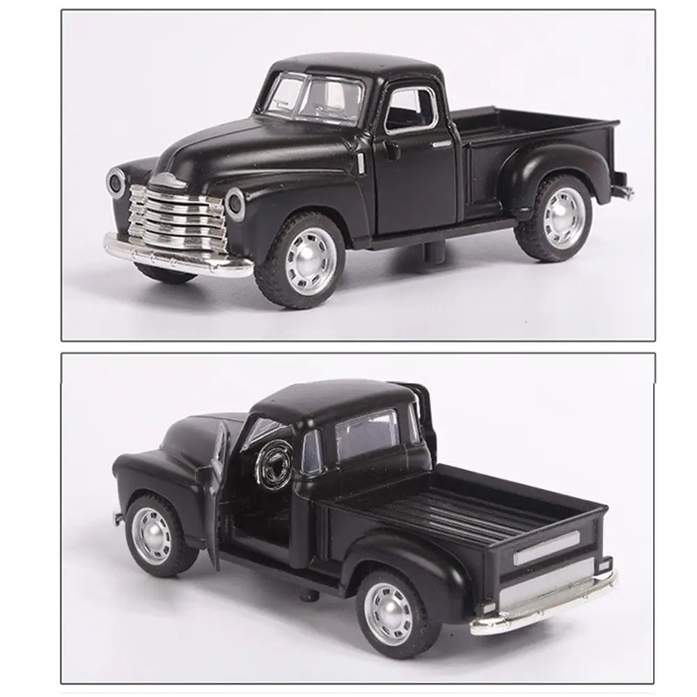 Classic Pickups Truck Car Model 1:32 Scale Pull Back Alloy Diecast & Toys Vehicle Christmas Collection Toy Car For Boys Children