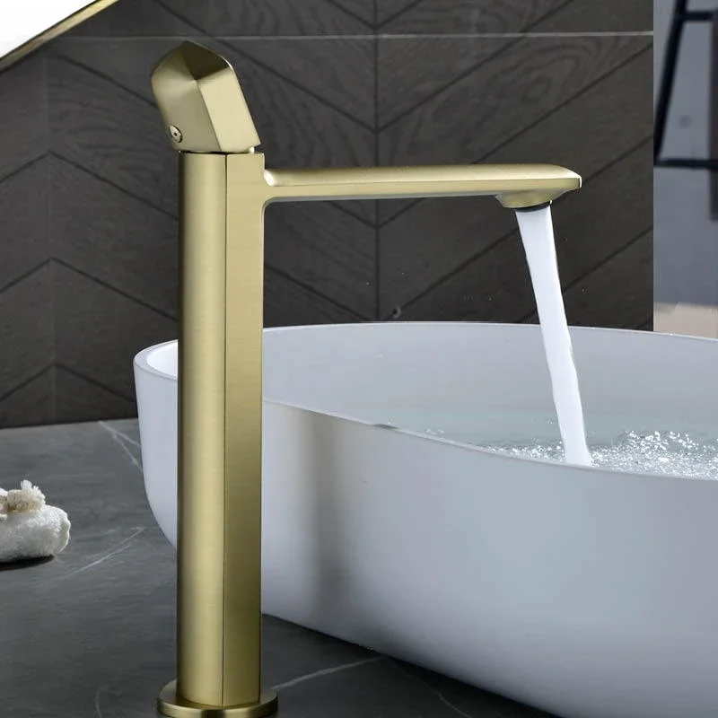 Full copper wash faucet heightened faucet art basin wash basin countertop basin faucet