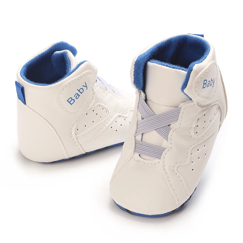 Hoch geschnittene, weichsohlige Freizeitschuhe aus PU für Damen und Herren, Lauflernschuhe für Neugeborene, Baby-Lauflernschuhe, erstes Paar Lauflernschuhe – Detail 9