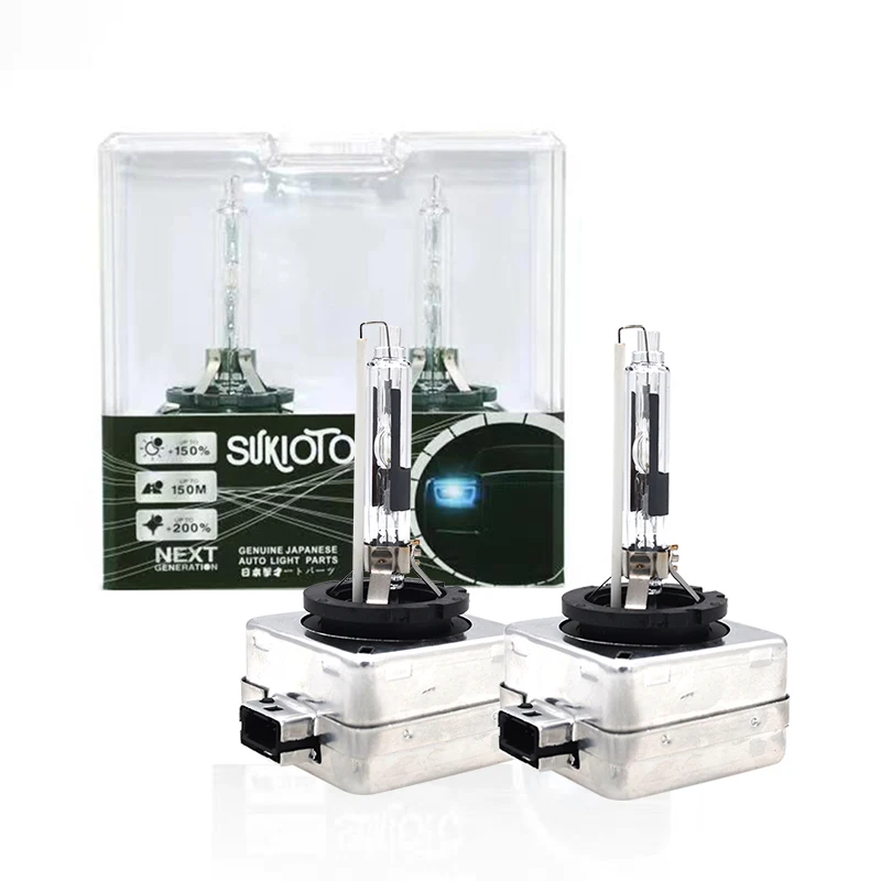 

2PCS SUKIOTO GENUINE 66140 D1S Xenon HID Bulbs Original D3S Car Headlight 35W 55W D1R 4300K 6000K 8000K Xenon Standard Auto Lamp