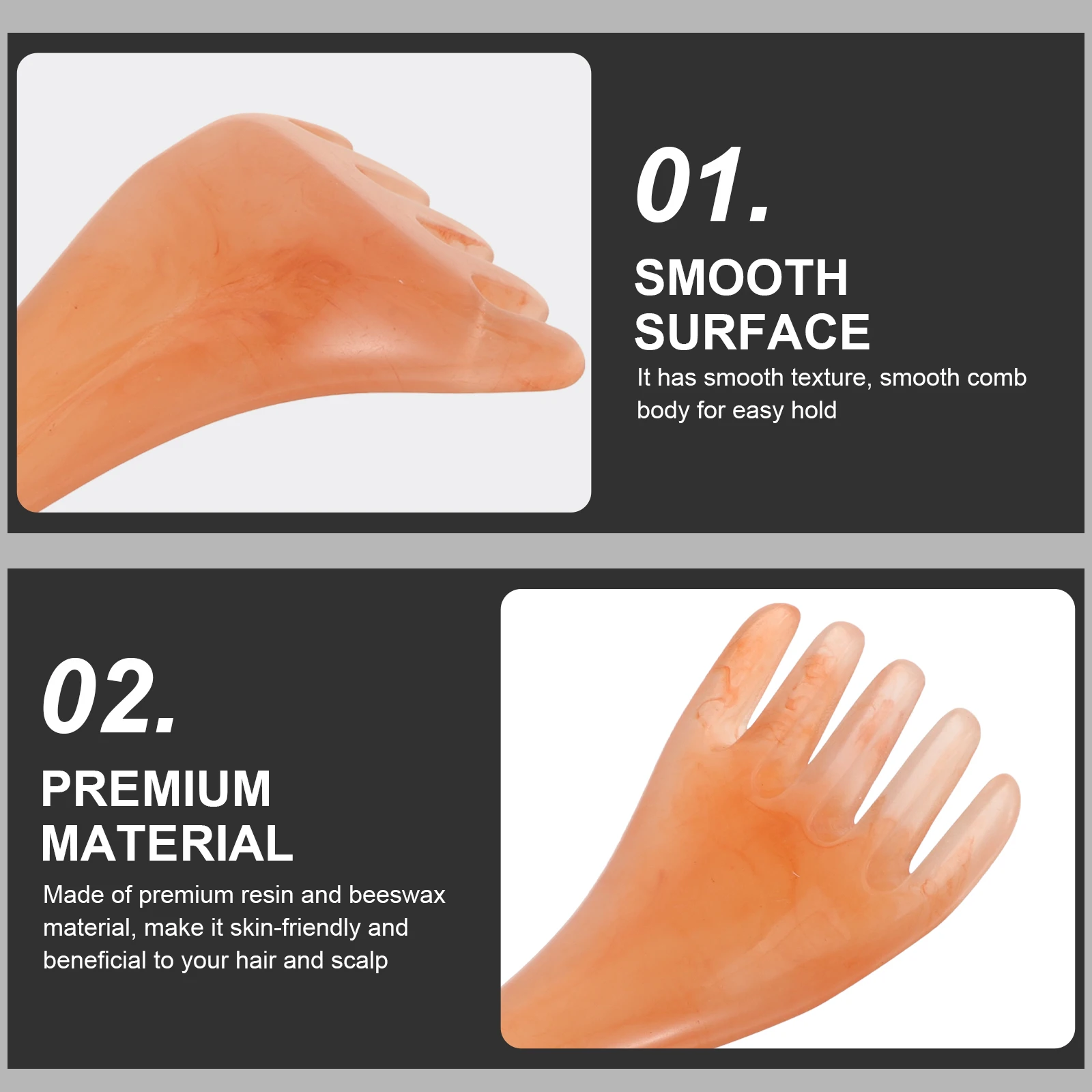 

3 Pieces Scalp Massage Comb Wide Tooth Resin Hair Massager for Scalp Care Head Stress Relief Portable Massage Comb for Women and