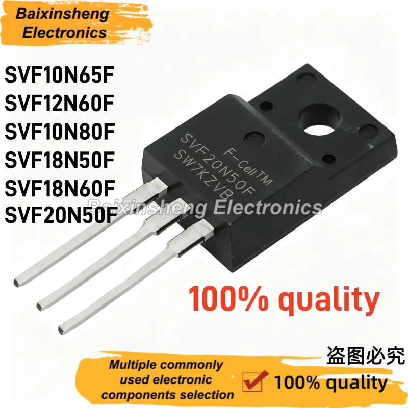 10PCS SVF10N65F SVF12N60F SVF10N80F SVF18N50F SVF18N60F SVF20N50F TO-220F 100% quality Field-effect transistor