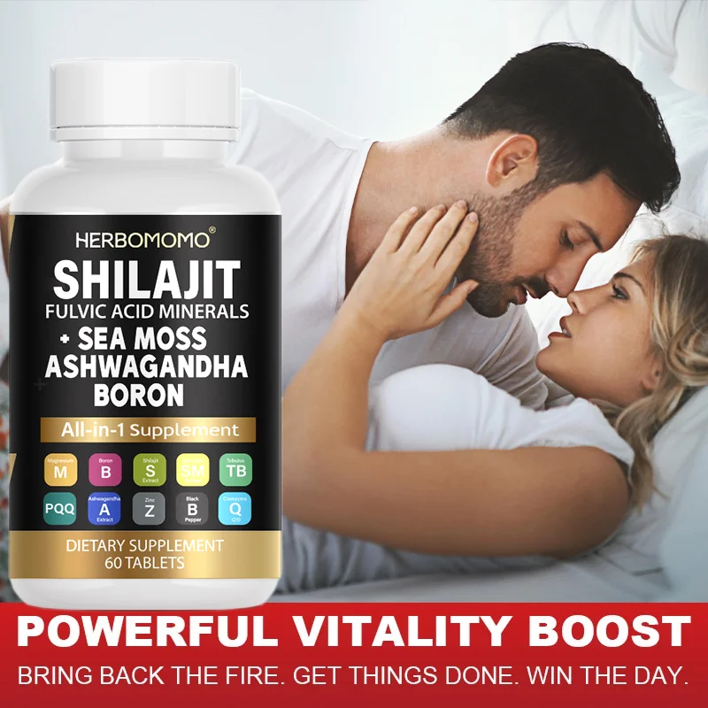 Shilajit & Sea Moss Supplemental Capsules, Extra Potency & High Purity, Mood & Performance