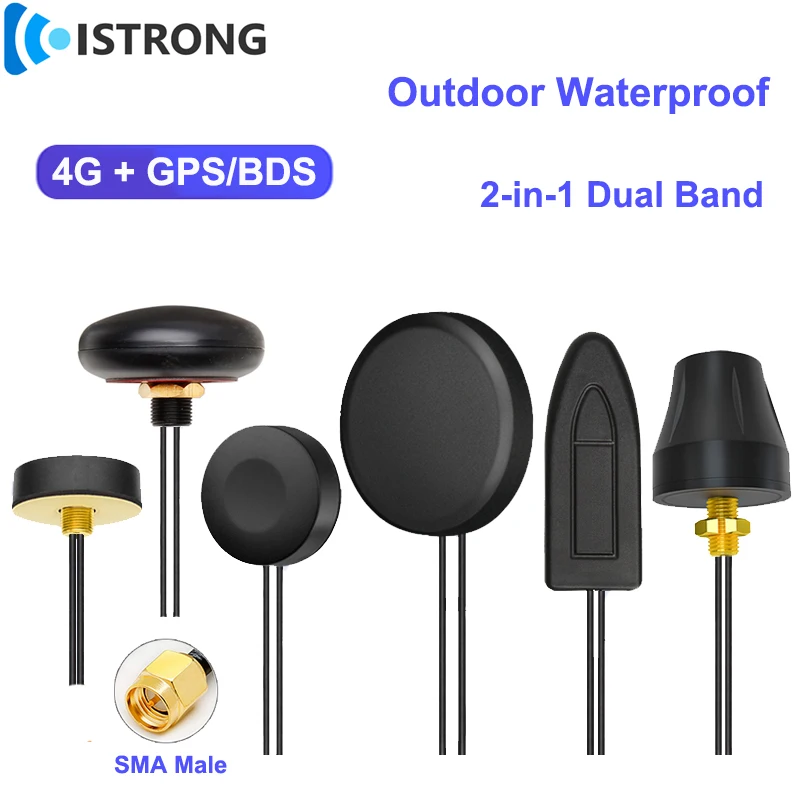 

4G+GPS Combined Cabinet Positioning Antenna Outdoor Waterproof Dual Band Antenna 5/28dBi High Gain Signal Booster Amplifier SMA