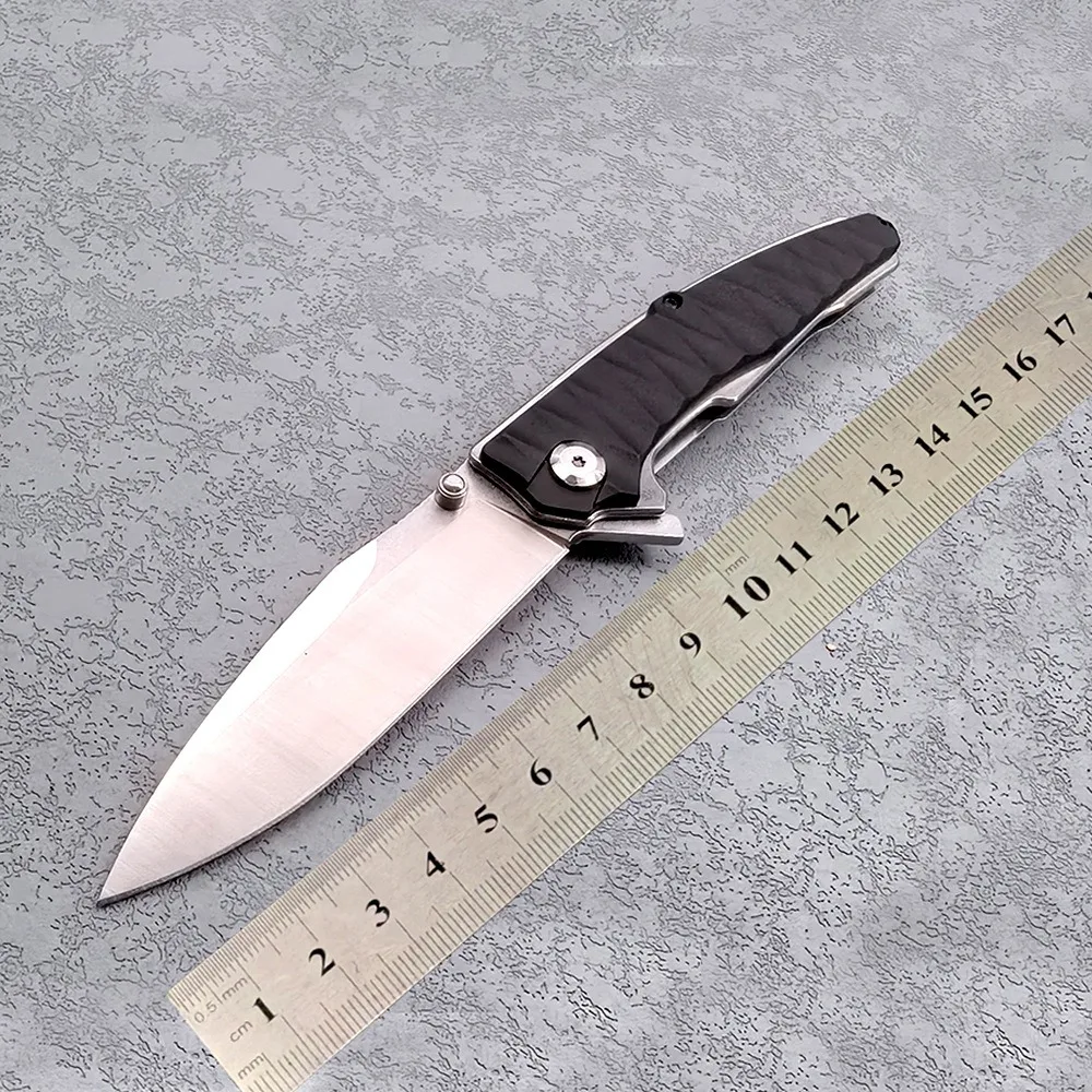 

New Style Pocket Stainless Steel Knife D2 Blade G10 Handle Multi Purpose Knife Outdoor Folding Knife Daily Use Tool Fishing Tool