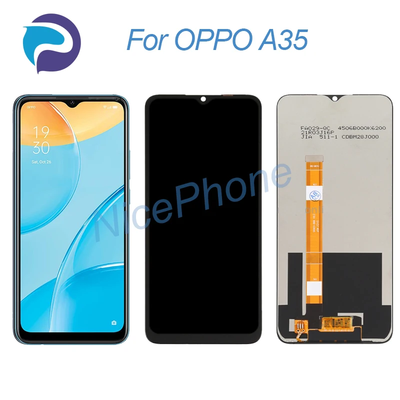 

for OPPO A35 LCD Display Touch Screen Digitizer Assembly Replacement 6.52" PEHM00, PEFM00 A35 Screen Display LCD