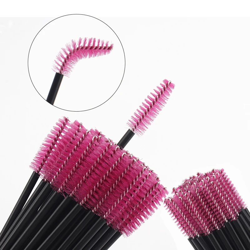 50pcs Double Head Eyelash Brush Eyebrow Micro Brushes Mascara Wands Cosmetics Applicators Lash Extension Tool Makeup Products