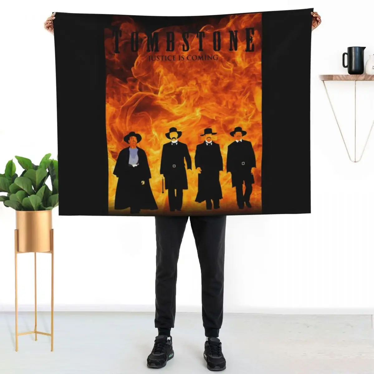 Tombstone: FIRE Throw Blanket Quilt Tourist For Decorative Sofa Personalized Gift Sofa Quilt Baby Blankets