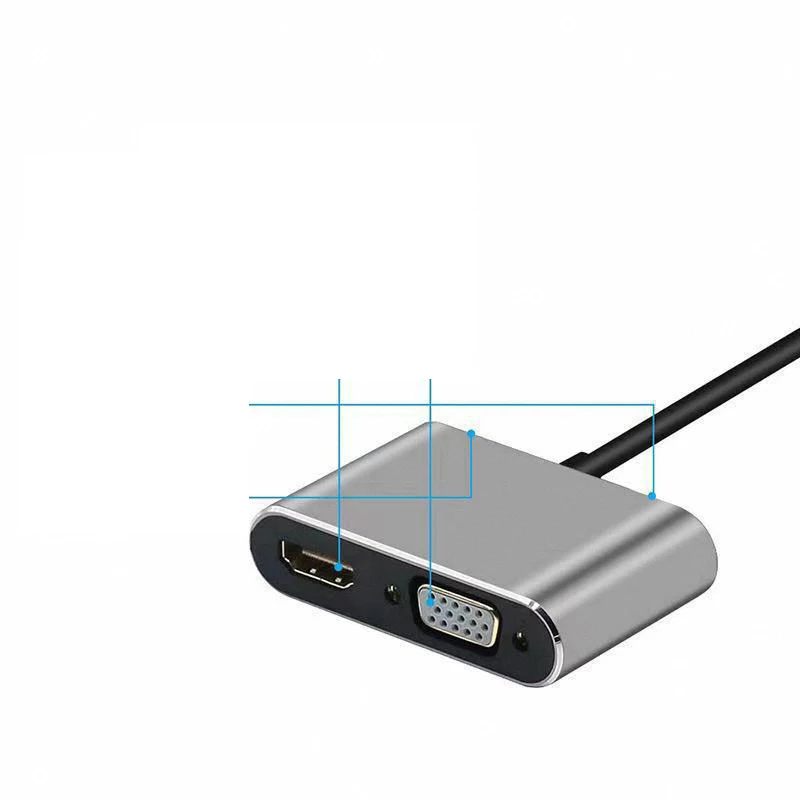 4K USB Type C to VGA 1080P USB C 3.0  PD HD Video Cable Docking Station Adapter Converter  Dock Hub 4 in 1 HD USB C