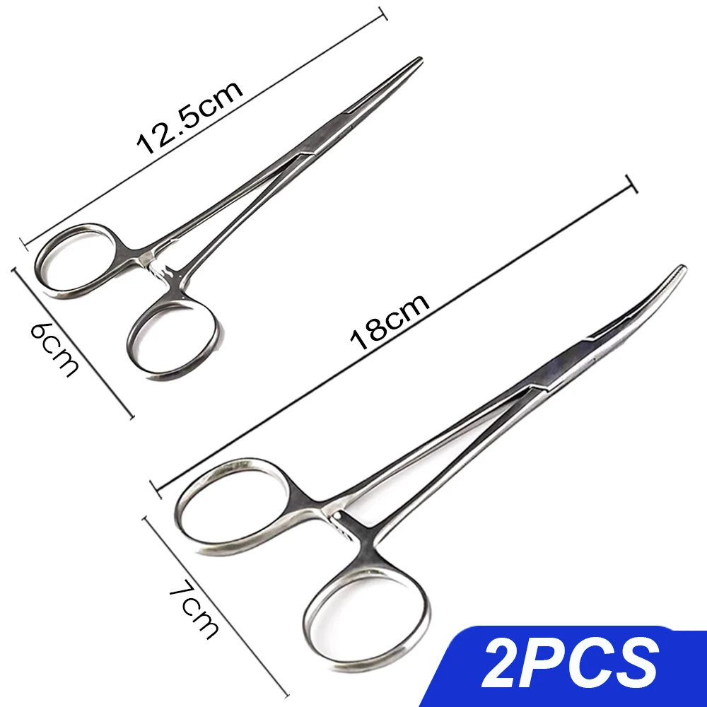 1-2 Stuks Vissen Tang Haak Extractor Gebogen Rechte Vis Controle Onthaken Apparatuur Remover Gebogen Tip Slicer Chirurgische clips