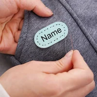 Etiqueta de nombre de ropa Etiqueta personalizada de cuero para estudiantes Etiqueta de nombre de mochila escolar para niño y niña Etiqueta de Avatar de dibujos animados Etiqueta de regreso a la escuela