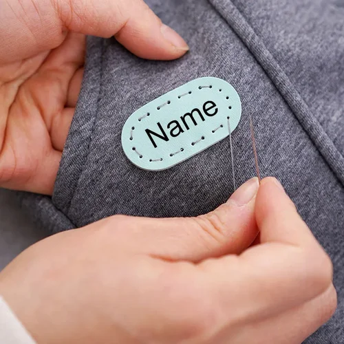 Etiqueta de nombre de ropa Etiqueta personalizada de cuero para estudiantes Etiqueta de nombre de mochila escolar para niño y niña Etiqueta de Avatar de dibujos animados Etiqueta de regreso a la escuela