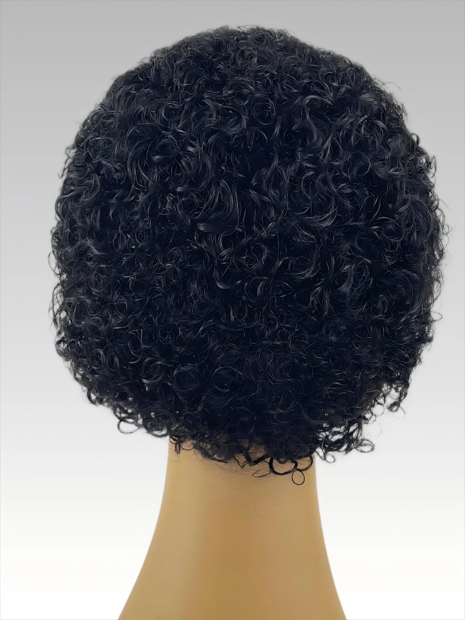 機械製ピクシーカール人毛ウィッグ ピクシーカットカールウィッグ ブラジル産レミー100%人毛ウィッグ 黒人女性用 6インチ