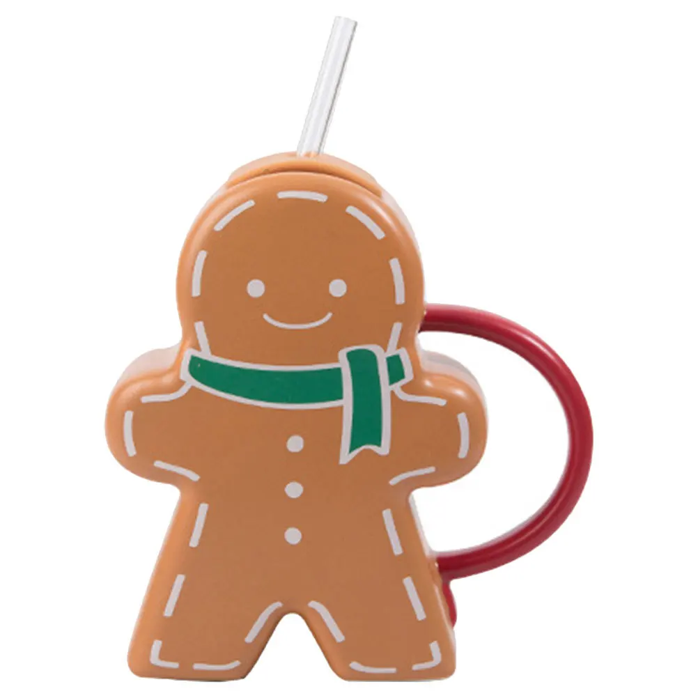 

Simple Decorative Ceramic Mug for Iced Tea Scented Tea and Other Drinks Home Office Mr Cup Gingerbread Mug Latte Art Cup