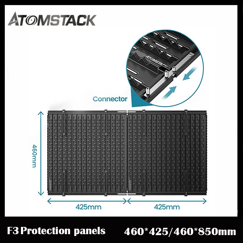 

Atomstack F3 Protection Board For Desktop Protection Diode Laser Cutting Machine 460*850mm Area Removable Extension