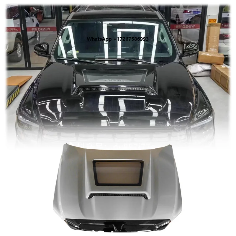 

Factory Direct Sale New Steel Engine Hood for GWM Tank 500 Hi4-T Features Visible Engine Interior with Included Screws