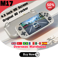 M17 Retro Handheld Video Game Machine Open Source Linux System 4.3Inch IPS Screen Portable Handheld Game Console Children's Gift
