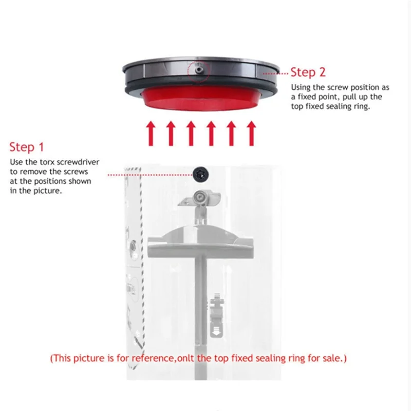 حلقة إغلاق ثابتة علوي لمكنسة Dyson ، استبدال صندوق الغبار ، مفك البراغي ، V10 SV12