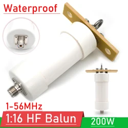 1:16 Balun 200W 1-56MHz 16:1 HF Balun transformacja impedancji dla HAM Long Line krótkofalówka antena diamentowa wędka antena