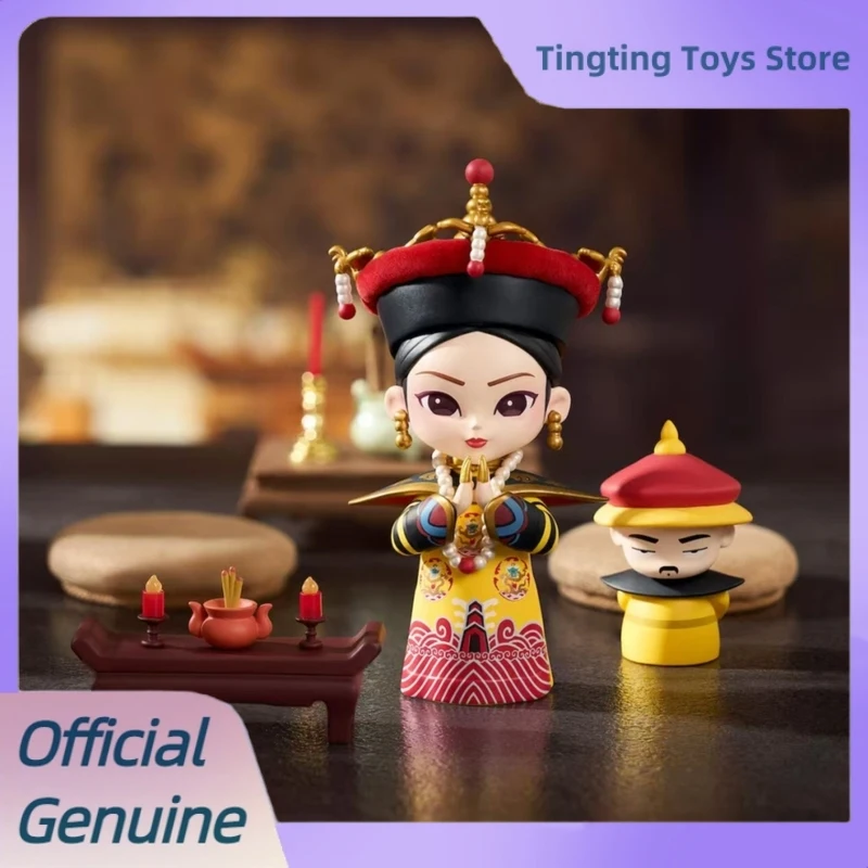 Genuíno lenda de zhen huan v4 série caixa cega estatueta ornamentos brinquedos chinses estilo bonecas caixa mistério presente de aniversário da menina