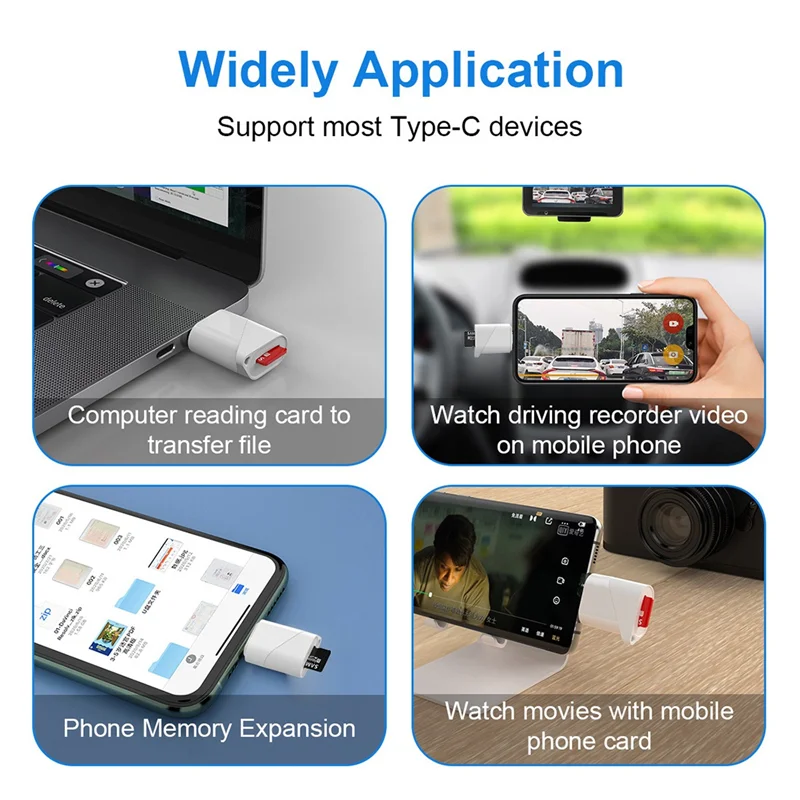 USB C TF Card Reader, Type C To TF Micro-SD Card Reader