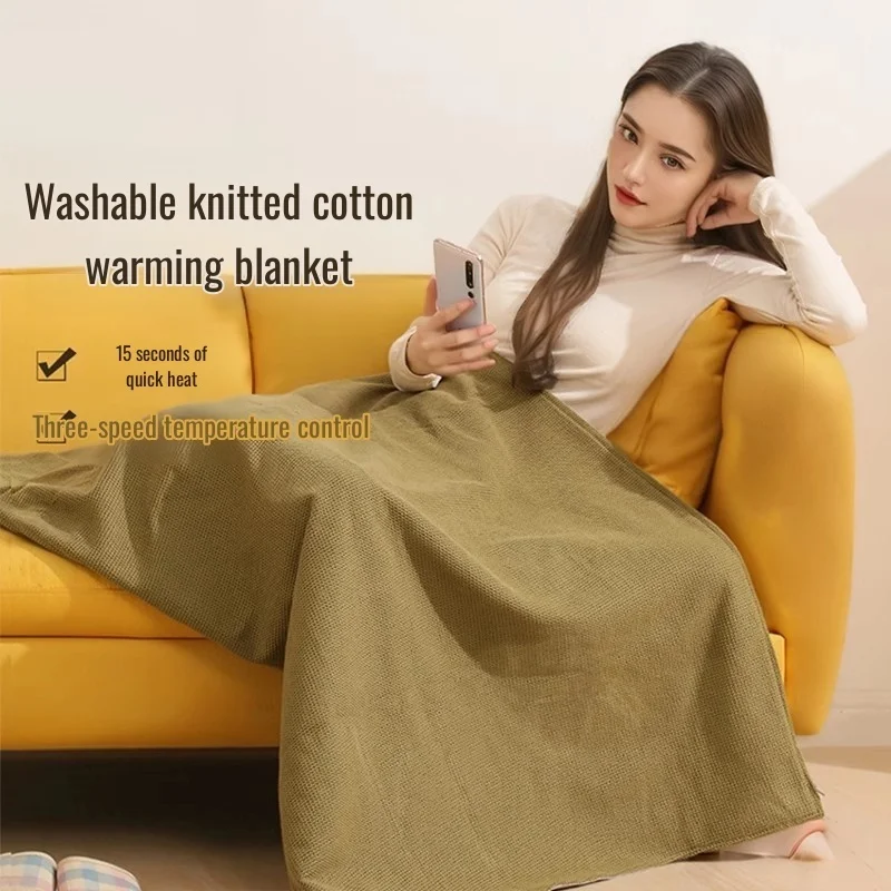 Heated Shawl Wearable Electric Blanket Portable Soft Washable Cape USB Heating Nap Blanket Multi-temp Knee Wrap for Women Men view 2