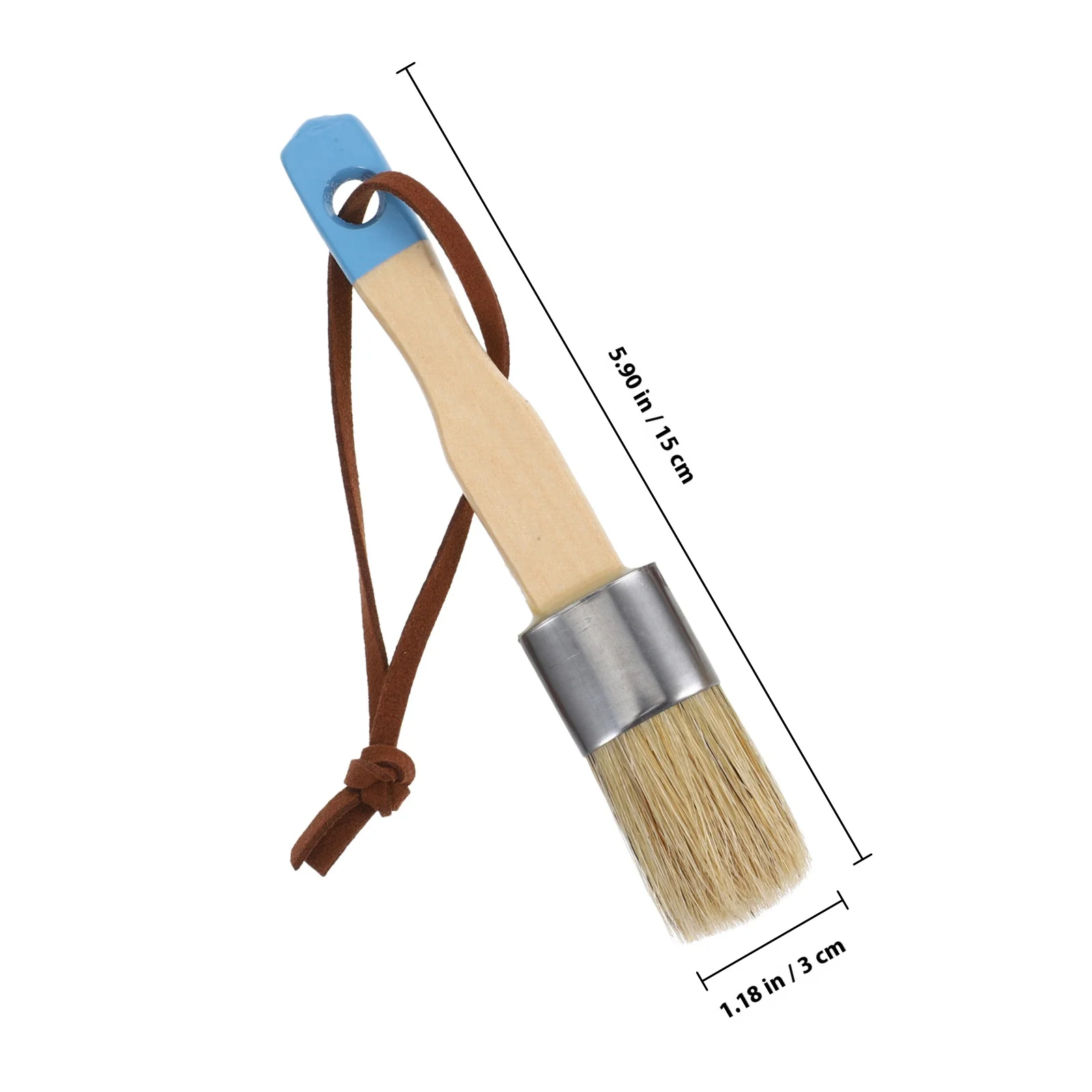 2Pcs Oil Paint Brushes Wood Handle Furniture Painting Brush Tool Multi-Use Paint Brush Comfortable Grip Shed Resistant