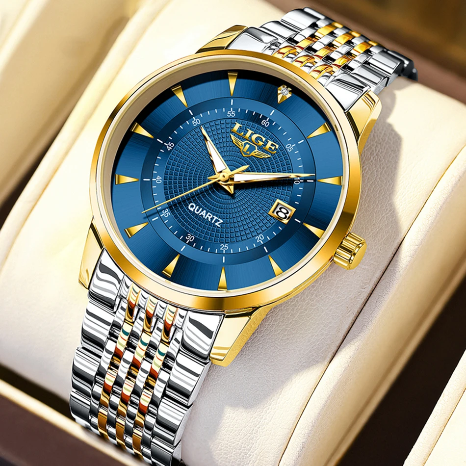 

LIGE модные элегантные подарочные часы для женщин, повседневные водонепроницаемые спортивные женские кварцевые наручные часы, простые роскошные женские часы с датой