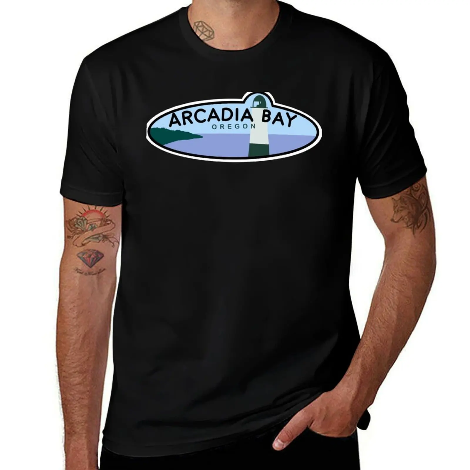 

Arcadia Bay T-Shirt black cotton t-shirt plain for man package man t shirts for men casual t shirt man cotton T-shirt