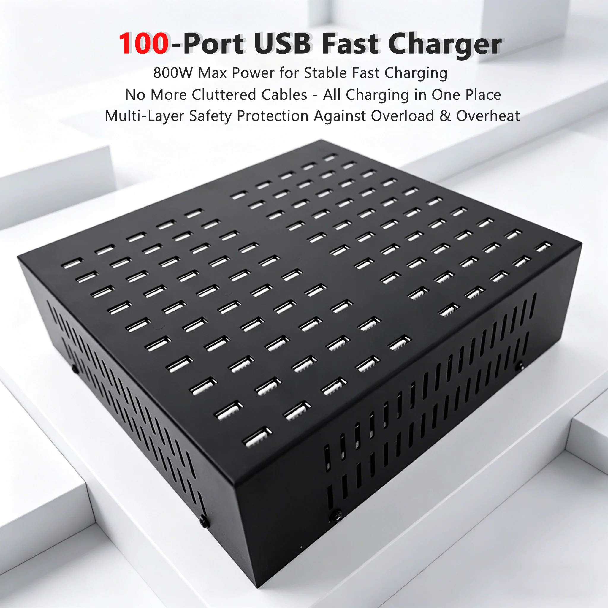 

800W 100 Ports USB Charger Display For Android iPhone Adapter Multifunctional HUB Charging Station Dock Socket Phone Farm