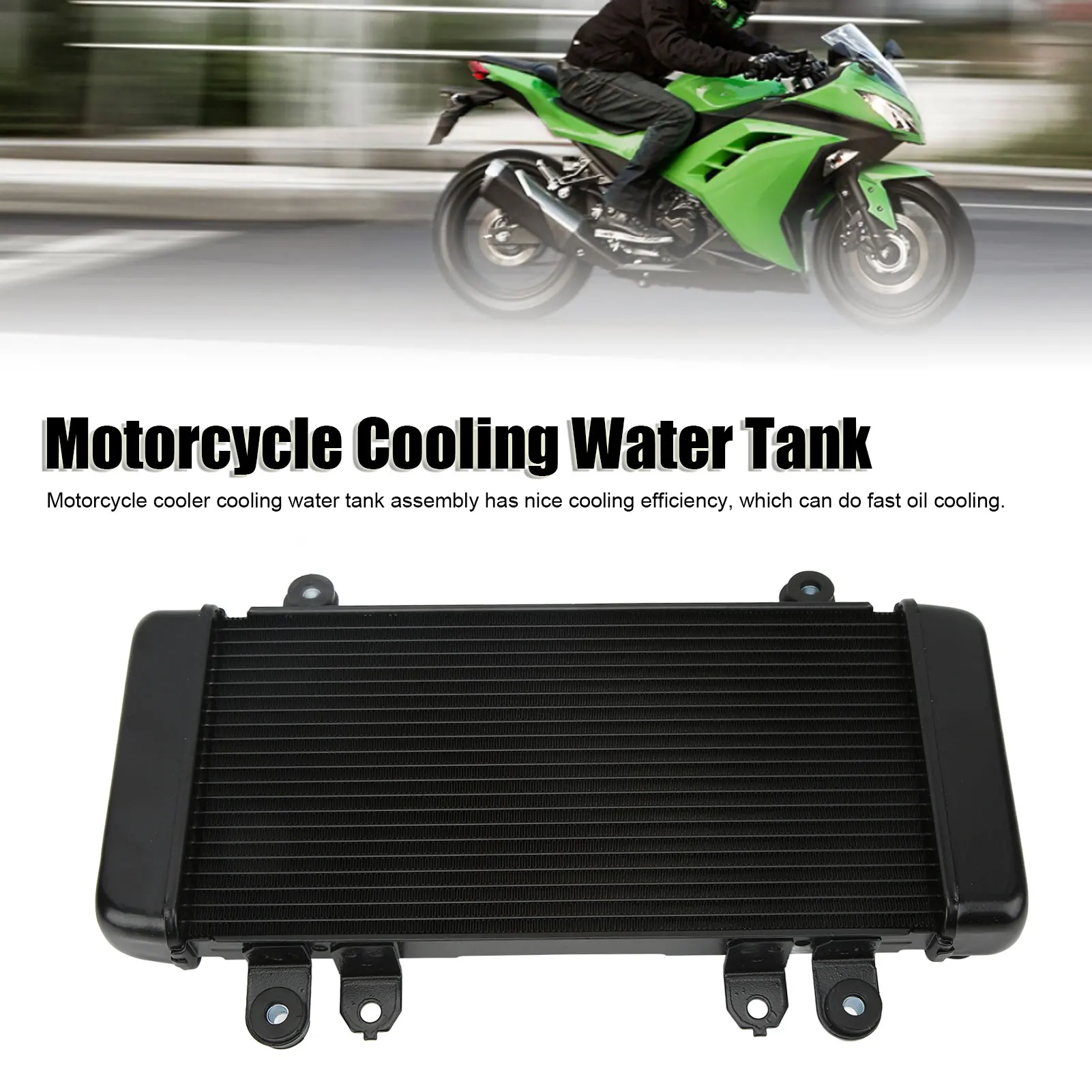 

Motorcycle Accessories Motorcycle Radiator Cooler Cooling Water Assembly Aluminum Replacement for NINJA 300 2013‑2018