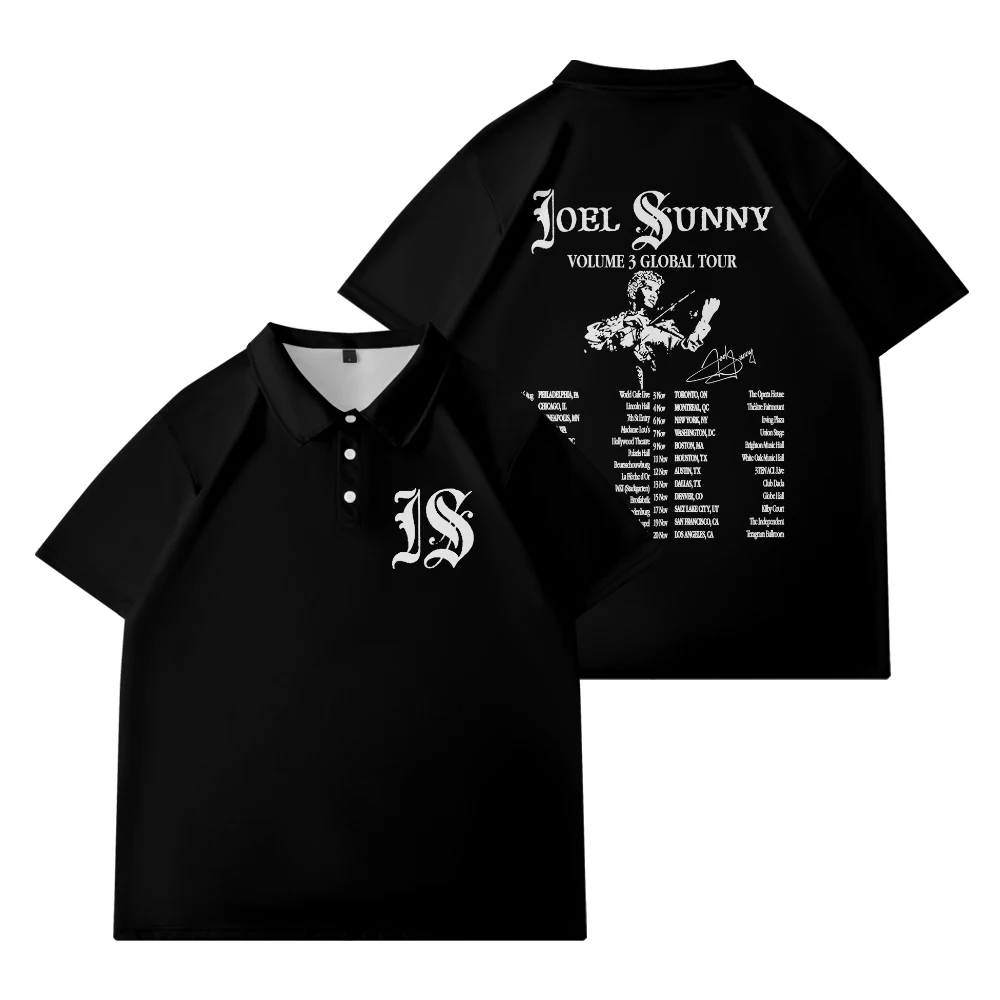 

Joel Sunny Volume 3 Global Tour Merch Unisex Polo T-shirts Short Sleeve Tees Casual Stylish Oversized Golf Shirt