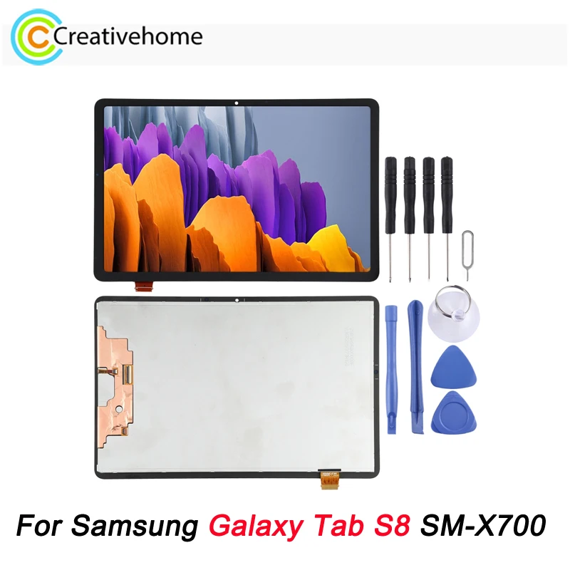 LCD Screen For Samsung Galaxy Tab S8 SM-X700 11 Inch Tablet Display and Digitizer Full Assembly Replacement