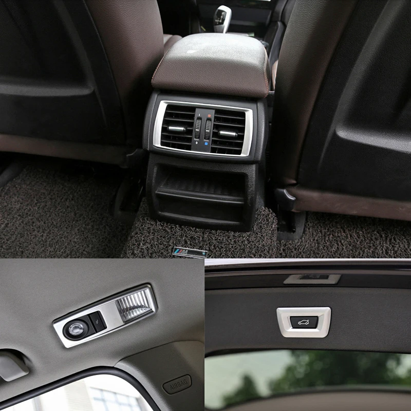 For BMW X3 X4 F25 F26 2011-2017 Car Inner Gearshift Air Conditioning Outlet CD Panel Frame Cover Trim Sticker Auto Accessories