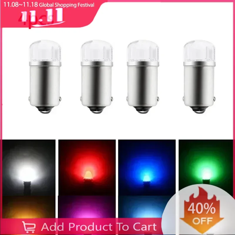 4PCS AC DC 6V 6.3V 12V T11 T4W BA9S 44 47 55 Led Bulb Flashlight Pinball Machine Game Car Light BA9S spotlight BA9S floodlight