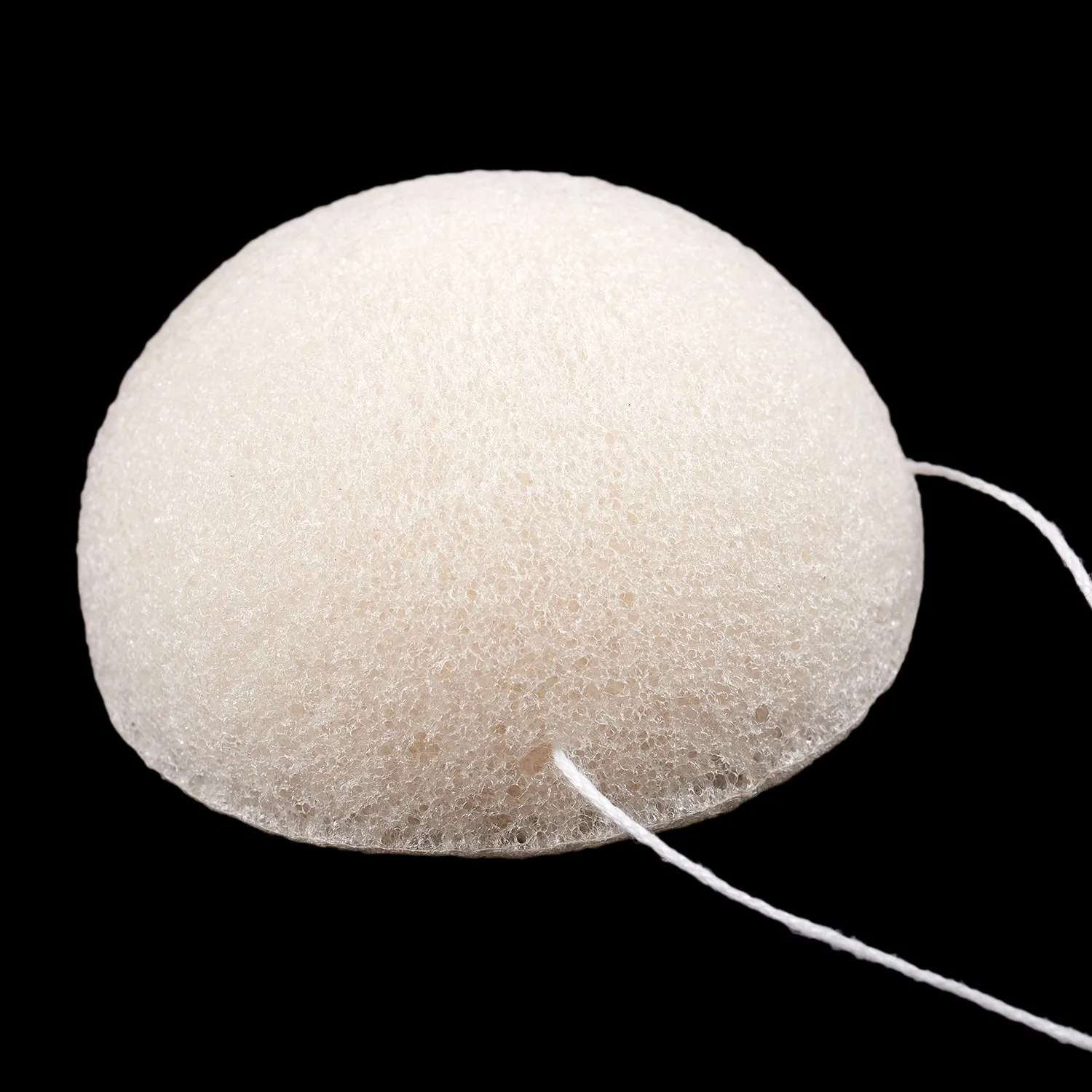 وسادة غسيل مكياج الوجه من ألياف الجيلي من ABLU-Konjac Konnyaku، إسفنجة تنظيف، مقشر منتفخ - أبيض