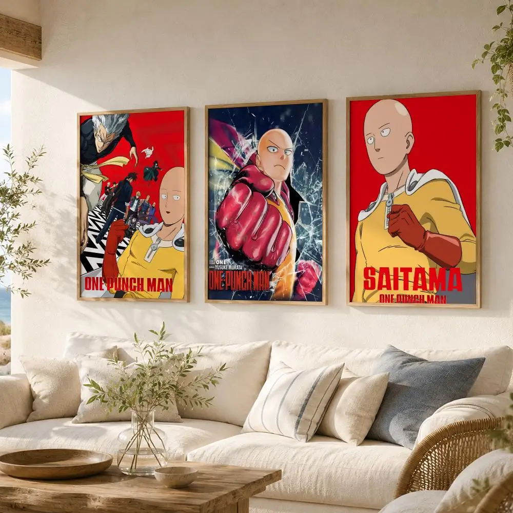 Superhero Anime O-One-Punch Man Poster Versatile HD Waterproof Wall Art Self-Adhesive Decor for Any Space Ideal Gift - view 4