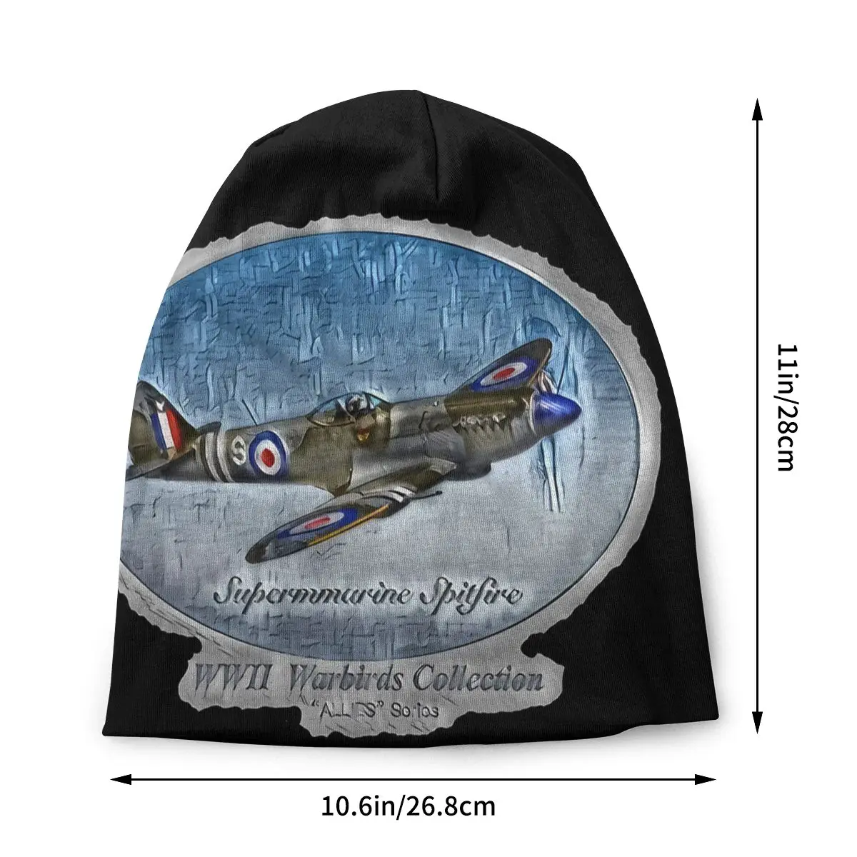 Fly In The Air Sport Thin Beanie Caps Supermarine Spitfire Airplane Skullies Beanies Ski Caps Soft Bonnet Hats