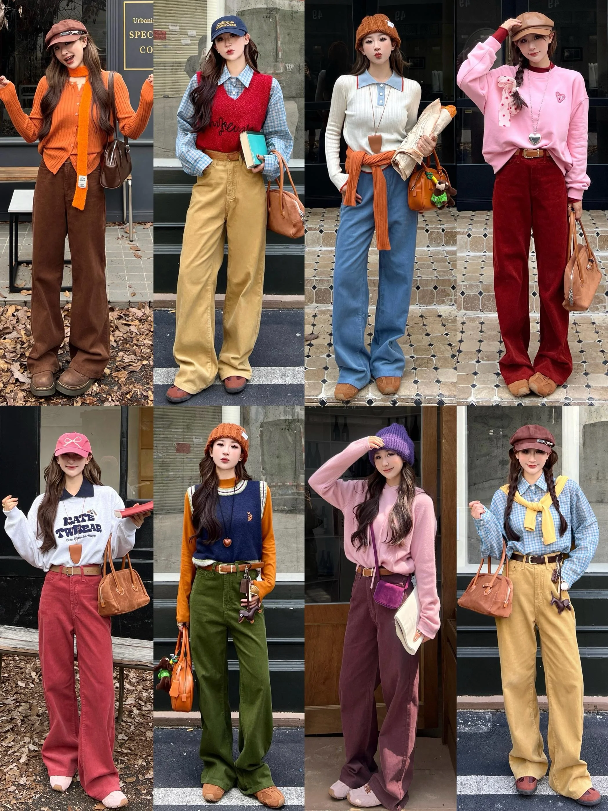 

Niidaily, вельветовые брюки из чистого хлопка с высокой талией, прямые брюки, женские 7-цветные замки, высококачественные корейские джинсы