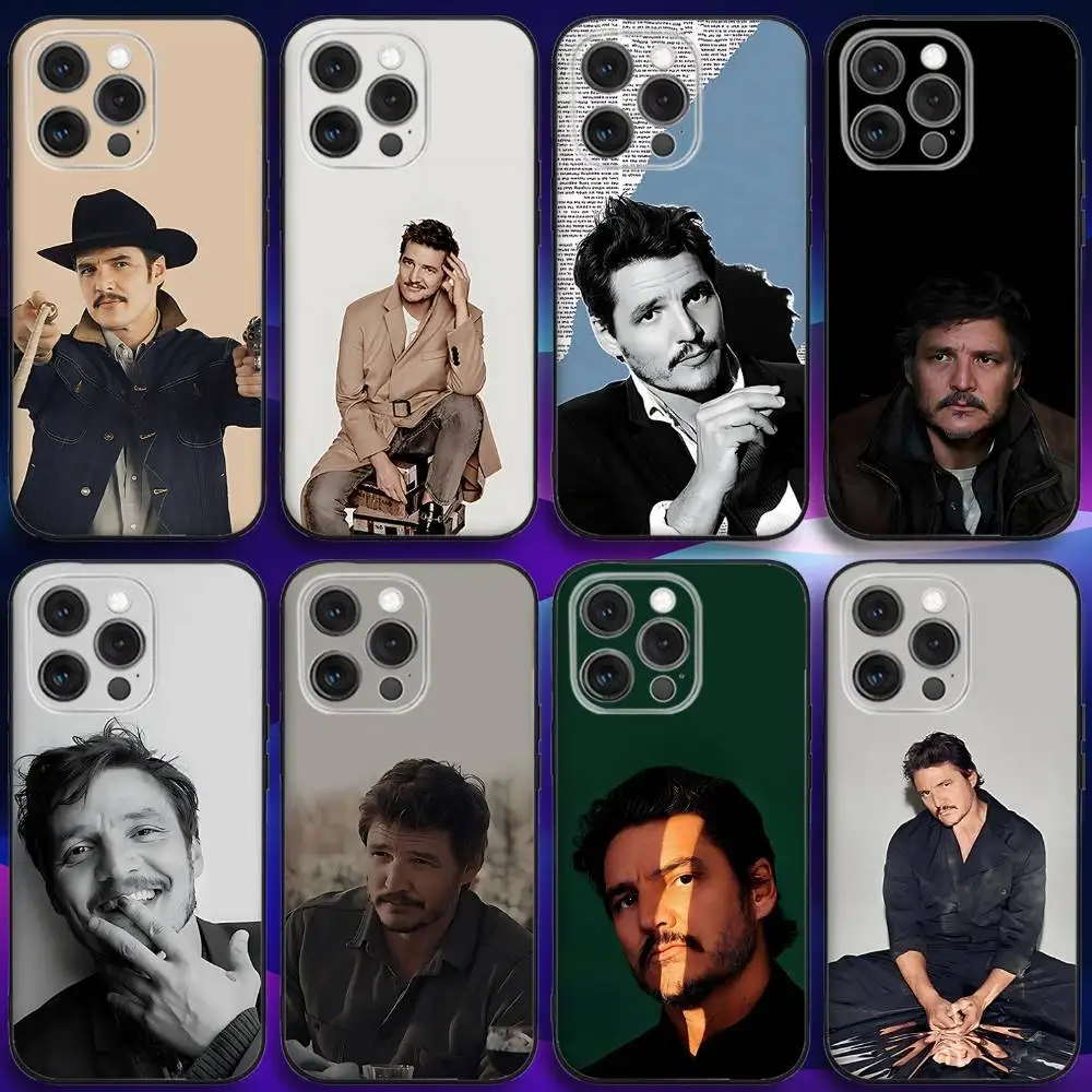 

Actor P-Pedro P-Pascal Phone Case For iPhone 17,16,15,14,13,12,11,Pro,Max,Plus,X,XS,SE4,E,Mini,Soft Black Case