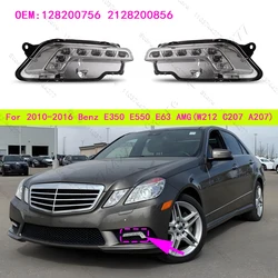 For 2010-2016 W212 C207 A207 Mercedes Benz E350 E550 E63 AMG LED Daytime Running Light Fog Lamp 2128200756 2128200856