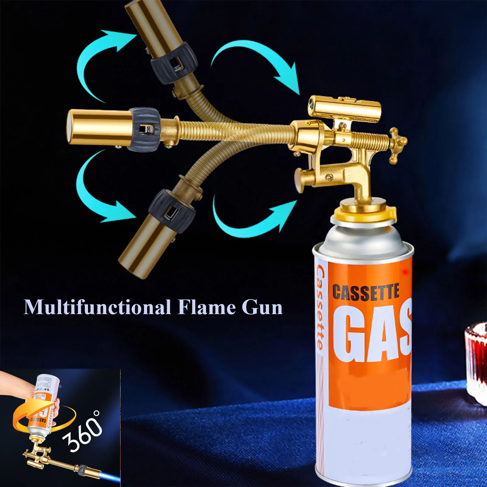 

1pcs Propane Torch Head Welding Torch Gas Burner Flame Gun for Brazing Solder Plumbing Welding Fuel by MAPP MAP GAS Cylinder