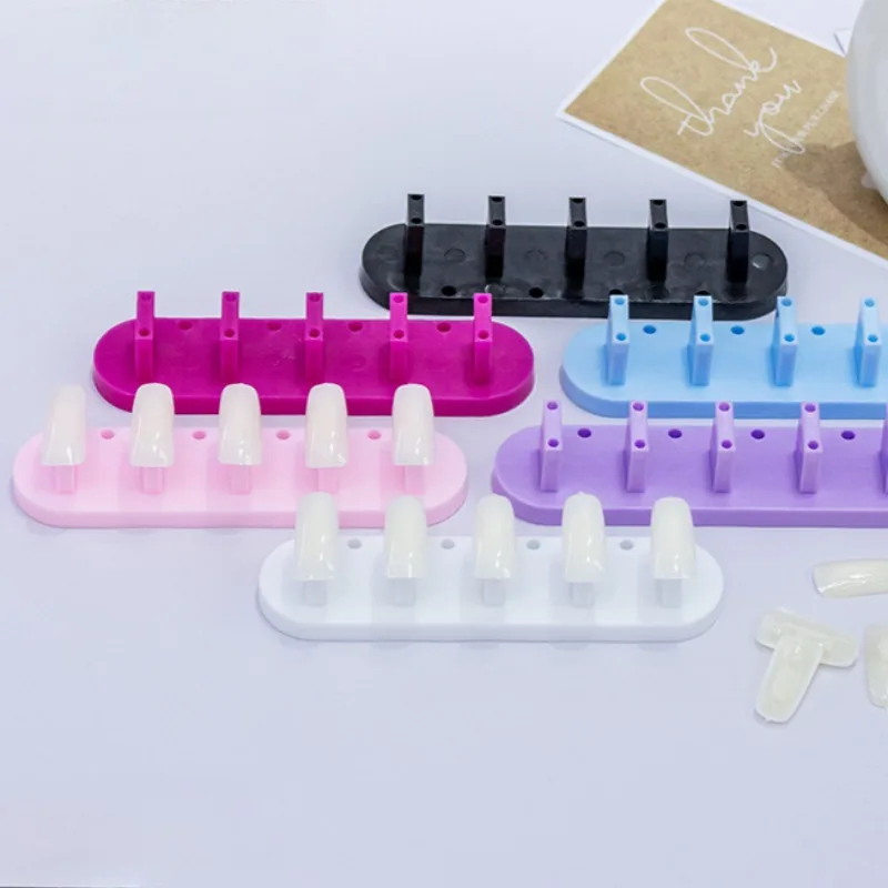 3pcs Nail Art Practice Display Stand Plastic Rack Board Tips False Nails Holder UV Gel Showing Shelf Training Base Manicure Tool