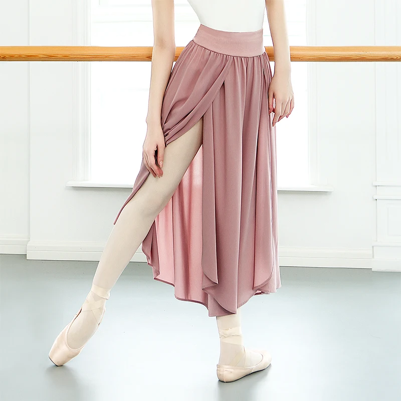 Pantalones de Ballet de pierna ancha para mujer, ropa de ejercicio clásica de baile moderno, falda de práctica para adultos